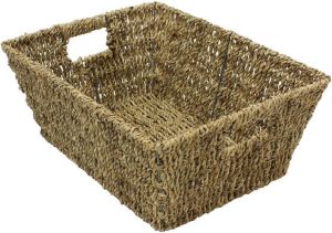 Seagrass Rectangular Storage Basket Shelf Storage Hamper Storage Wicker For Home Office