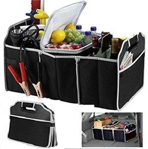 2-in-1 Car Boot Organiser Heavy Duty Collapsible Foldable Shopping Tidy Storage Cargo Nets, Guards & Boot Organisers