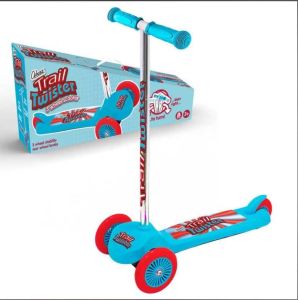 Trial Twist Scooter Blue 3 Wheel Push Scooter Childrens Kids Scooter Boys Girls