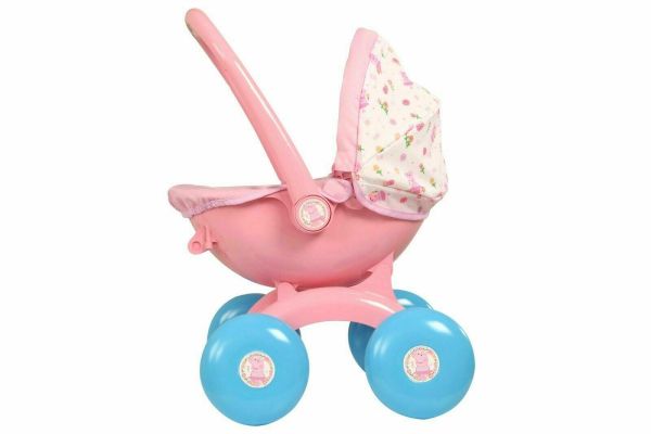 Peppa Pig My First 4 in 1 Dolls Pram Pushchair Buggy Carry Seat Kids Roll Toy